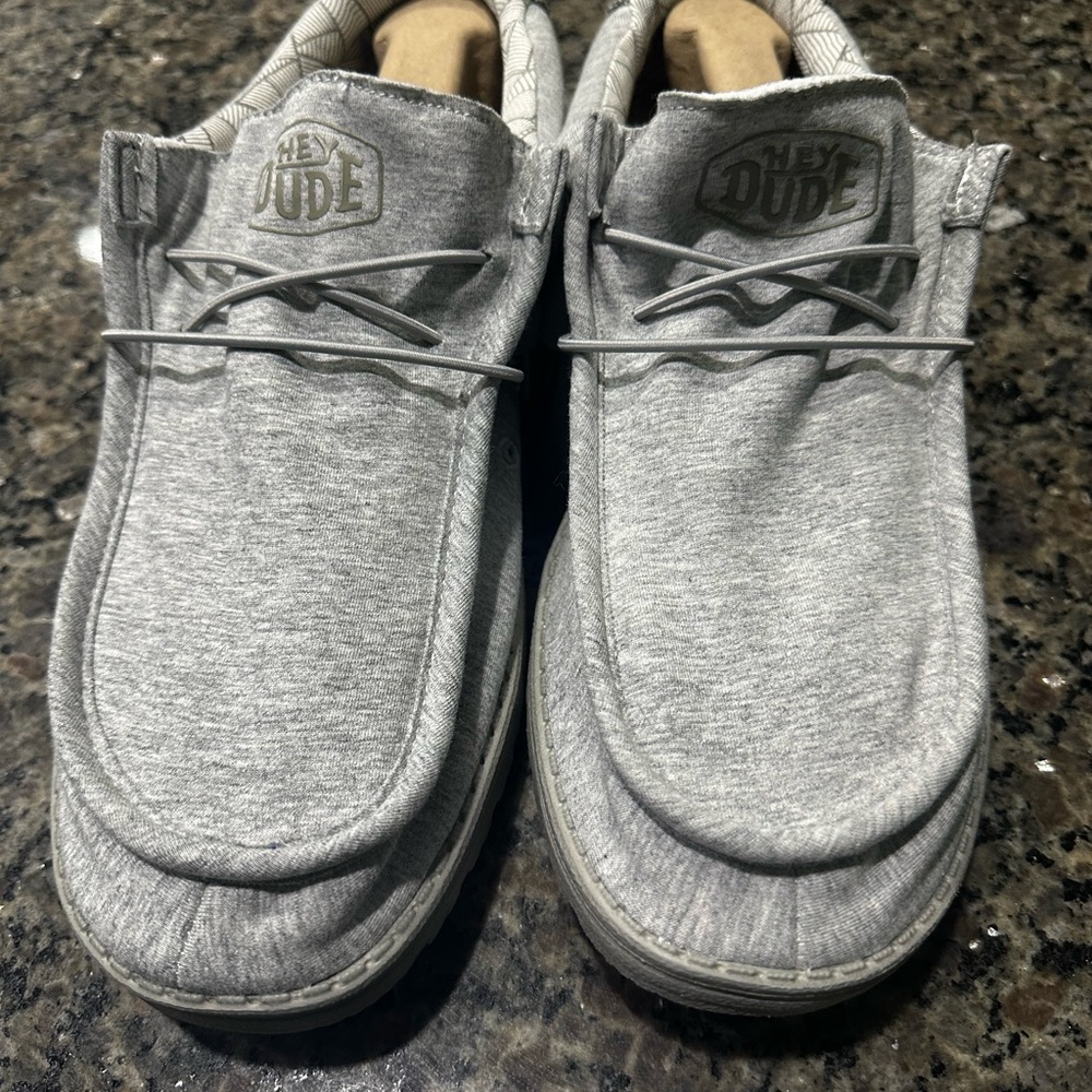 Hey Dude Gray Loafers Slip-Ons Casual Comfort